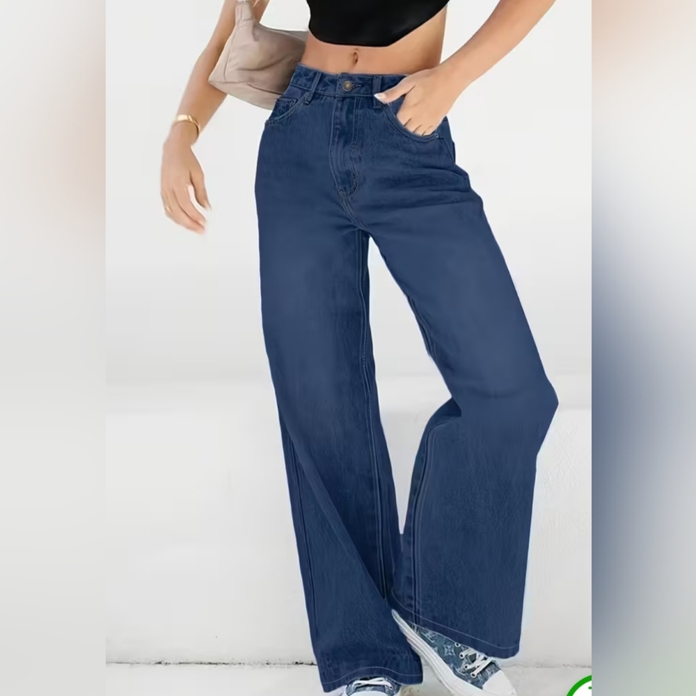 Wide-Leg Jeans NWT M 4/6